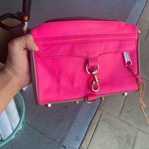 Rebecca minkoff crossbody bag pink and grey